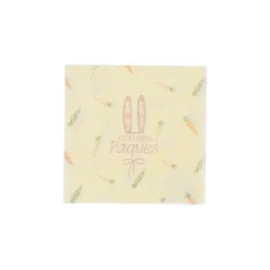 16 SERVIETTES PAPIER JOYEUSE PÂQUES 33CM JAUNE