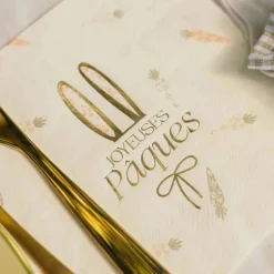16 SERVIETTES PAPIER JOYEUSE PÂQUES 33CM JAUNE