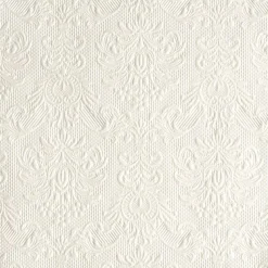 15 SERVIETTES PAPIER ÉLÉGANCE 33CM BLANC NACRÉ