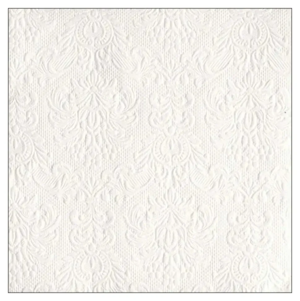 15 SERVIETTES PAPIER ÉLÉGANCE 33CM BLANC