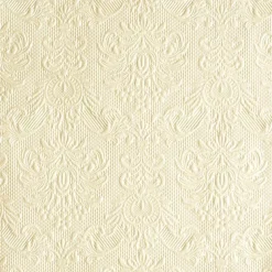 15 SERVIETTES PAPIER ÉLÉGANCE 33CM CRÈME NACRÉ