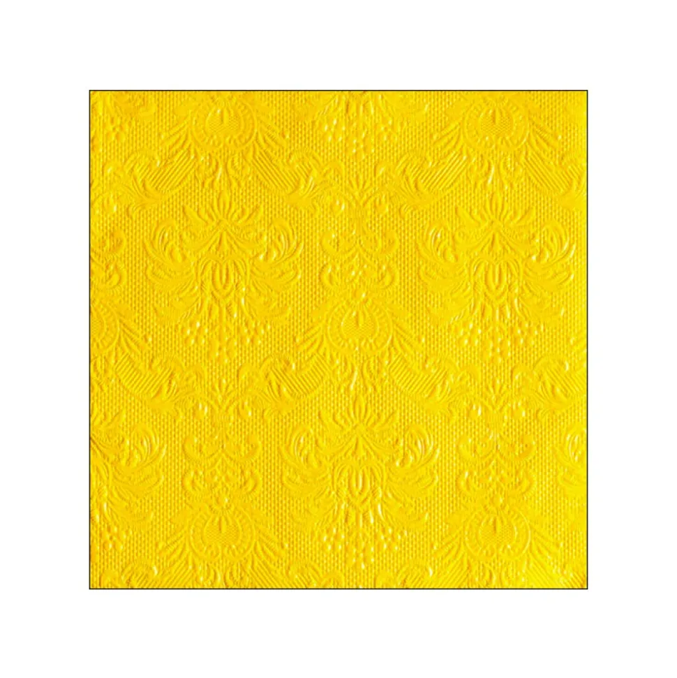 15 SERVIETTES PAPIER ÉLÉGANCE 33CM JAUNE