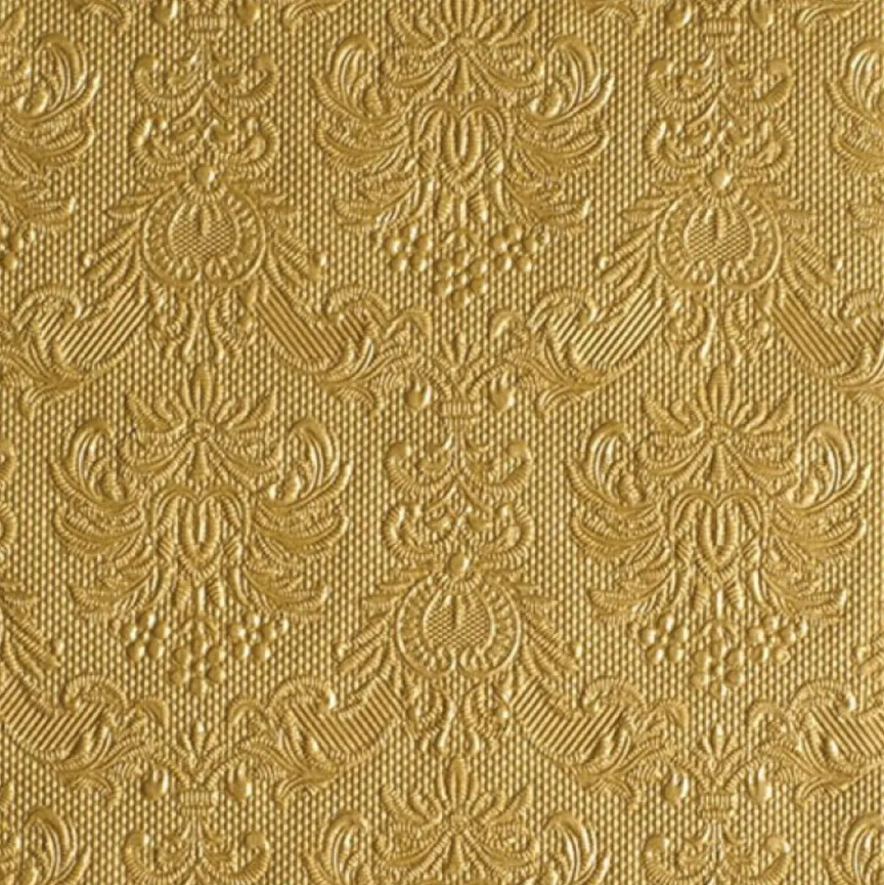 15 SERVIETTES PAPIER ÉLÉGANCE 33CM OR