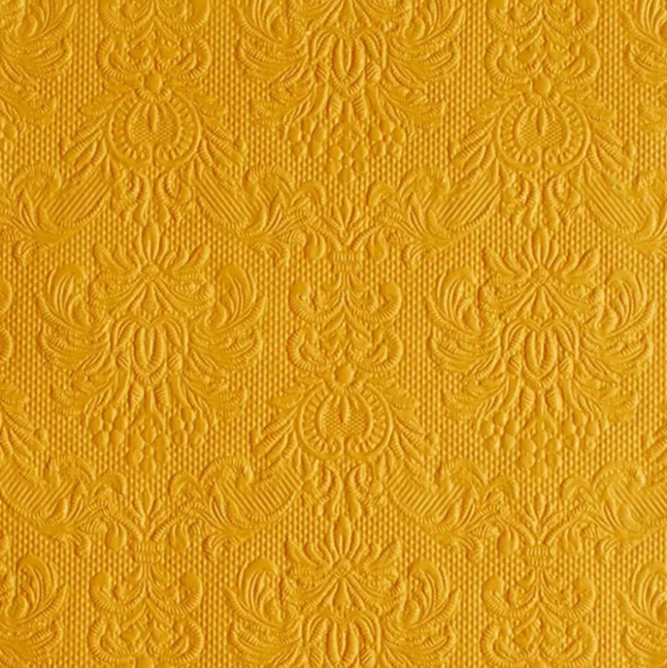 15 SERVIETTES PAPIER ÉLÉGANCE 33CM OCRE