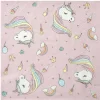20 SERVIETTES PAPIER LICORNE ARC-EN-CIEL 33CM ROSE