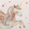 12 SERVIETTES PAPIER LICORNE MAGIQUE 33CM ROSE