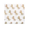 12 SERVIETTES PAPIER LICORNE PARTY 33CM BLANC OR