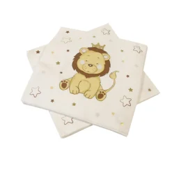 20 SERVIETTES PAPIER LION COURONNÉ 33CM
