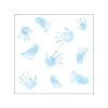 20 SERVIETTES PAPIER MAINS PIEDS BÉBÉ 33CM BLEU