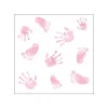 20 SERVIETTES PAPIER MAINS PIEDS BÉBÉ 33CM ROSE