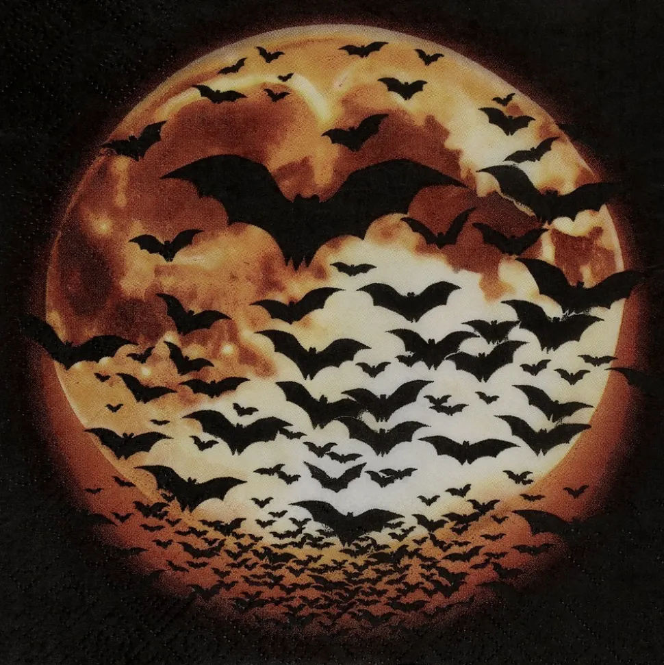 20 SERVIETTES PAPIER MANOIR HANTÉ PLEINE LUNE 33CM