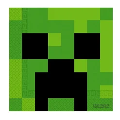 20 SERVIETTES PAPIER MINECRAFT JEUX VIDÉO 33CM