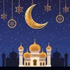 20 SERVIETTES PAPIER MOSQUÉE NUIT AÏD 33CM BLEU