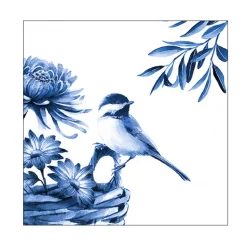 20 SERVIETTES PAPIER OISEAU BLEU 33CM