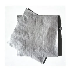 20 SERVIETTES PAPIER OUATE 3 PLIS 33CM ARGENT