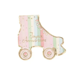 16 SERVIETTES PAPIER PATINS PASTEL PARTY 33CM