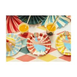 12 SERVIETTES PAPIER PHOQUE BALLON CIRQUE 11X17CM