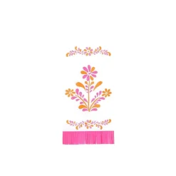 16 SERVIETTES PAPIER PINK LEMONADE 20X40CM BLANC
