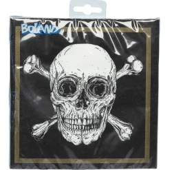 20 SERVIETTES PAPIER PIRATE CHIC 33CM NOIR
