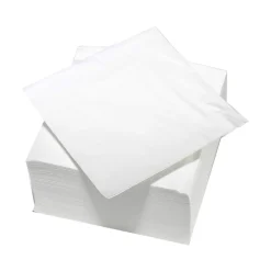 100 SERVIETTES PAPIER 1 PLI 30CM BLANC