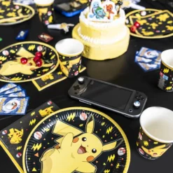 16 SERVIETTES PAPIER POKÉMON PIKACHU 33CM NOIR