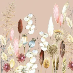 20 SERVIETTES PAPIER POT-POURRI FLEURS 33CM ROSE