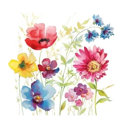 20 SERVIETTES PAPIER PRAIRIE AQUARELLE 33CM