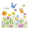 20 SERVIETTES PAPIER PRAIRIE AUX PAPILLONS 33CM