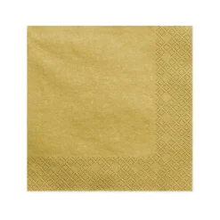 20 SERVIETTES PAPIER PREMIUM 40CM OR MÉTAL