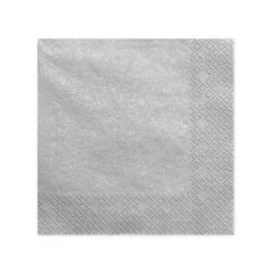 20 SERVIETTES PAPIER PREMIUM 33CM ARGENT MÉTAL