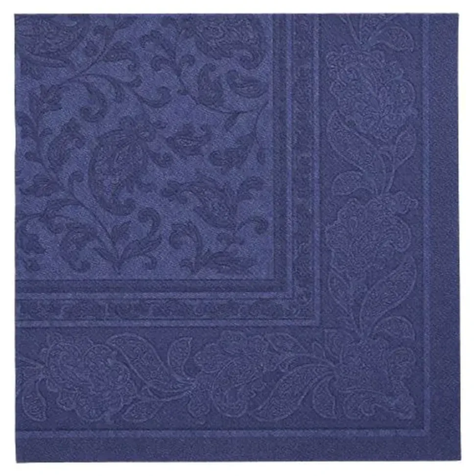 20 SERVIETTES PAPIER PREMIUM ROYAL 40CM BLEU FONCÉ