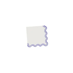10 SERVIETTES PAPIER RAYÉ DOLCE VITA 33CM BLEU