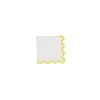 10 SERVIETTES PAPIER RAYÉ DOLCE VITA 33CM JAUNE