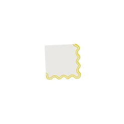 10 SERVIETTES PAPIER RAYÉ DOLCE VITA 33CM JAUNE
