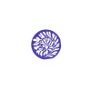 16 SERVIETTES PAPIER ROND ABSTRAIT 33CM INDIGO