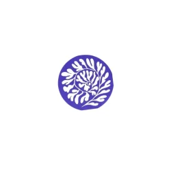 16 SERVIETTES PAPIER ROND ABSTRAIT 33CM INDIGO