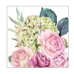 20 SERVIETTES PAPIER ROSERAIE JARDIN FLEURI 33CM
