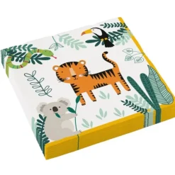 16 SERVIETTES PAPIER SAFARI NATURE SAUVAGE 33CM