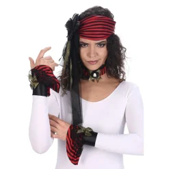SET BANDEAU COLLIER 2 MANCHETTES PIRATE