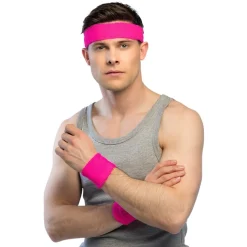 SET DE 3 BANDEAUX ÉPONGE ROSE FLUO
