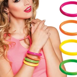 SET DE 4 BRACELETS FLUOS ADULTE