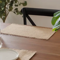 SET DE TABLE COTON EFFILOCHÉ 45X30CM BEIGE