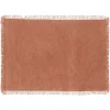 SET DE TABLE COTON EFFILOCHÉ 45X30CM TERRACOTTA