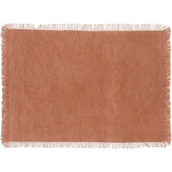 SET DE TABLE COTON EFFILOCHÉ 45X30CM TERRACOTTA