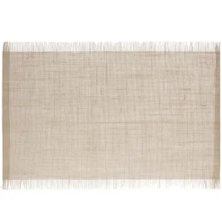SET DE TABLE JUTE VÉGÉTALE FRANGE 45X30CM NATURE