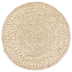 SET DE TABLE PAILLE TRESSÉ SOLEYA 38CM NATURE