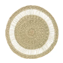 SET DE TABLE ROND OSIER ROSEAU TRESSÉ 38CM NATURE