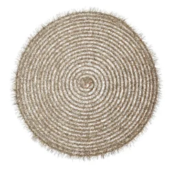 SET DE TABLE ROND SPIRALE 38CM OR OU ARGENT