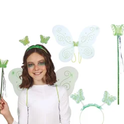 SET PAPILLON VERT ENFANT