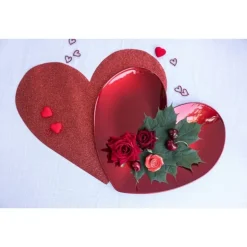 4 SETS DE TABLE CUR PREMIUM 41X35.5CM ROUGE